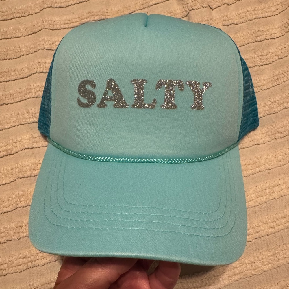 Light teal trucker hat